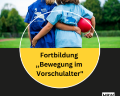 Kostenfreie Fortbildung "Bewegung im Vorschulalter" für Engagierte im Kindersport