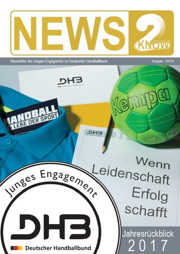 Der erste Newsletter „NEWS2KNOW“ von Jungen Engagierten im Deutschen Handballbund e.V.