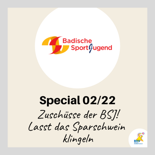 BHV-Special 02/22: Zuschüsse der Badischen Sportjugend